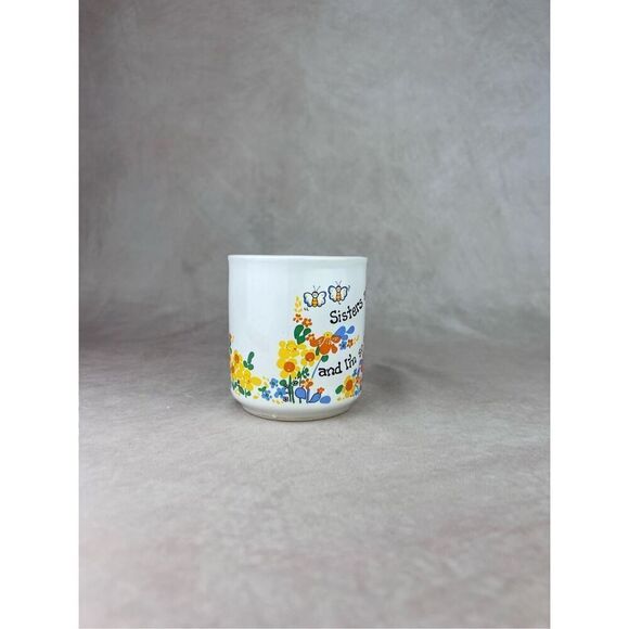 Vintage Sisters Floral Coffee Mug Sisters are Forever MCM - Picture 2 of 7